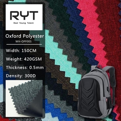 Trilobal Cationic Dyed Poly Oxford Fabric PVC Coated 100% Polyester