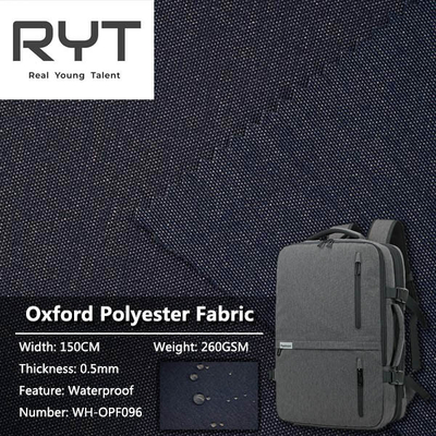 100% Polyester PU Fabric For Computer Backpack Camping Golf Bag