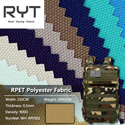 Enviromental Friendly 900D RPET Polyester Fabric For Bag And Tent