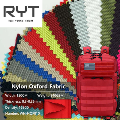 Nylon PU Twin Yarn Waterproof Oxford Fabric Rapid Dyeing Woven