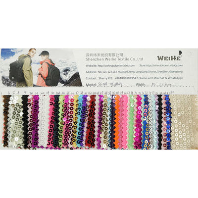 Polyester Based Reversible Sequin Fabric Anti Static Quick Dry