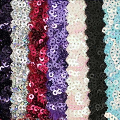 Shining 390 GSM Rose Sequin Fabric for Women'S Fashion Dresses