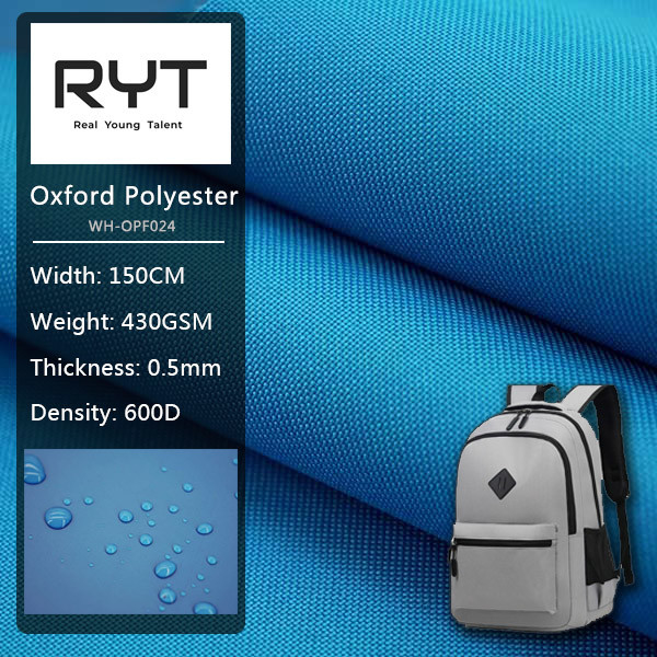High Elastic 600D 100% Polyester Waterproof PVC Fabric Durable For Bags