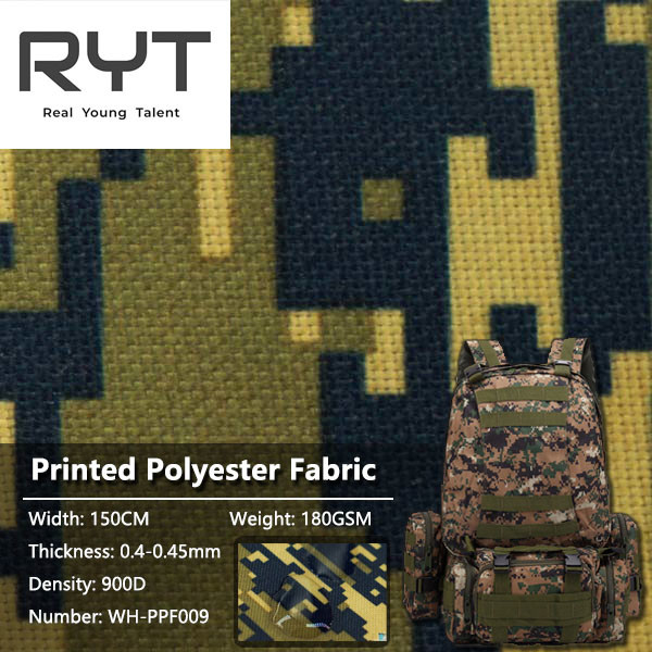 900×600 Yarn Printed Polyester Fabric 900D Digital Camo Fabric